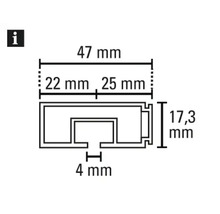 Dessin technique avec indications de dimensions d''un profilé