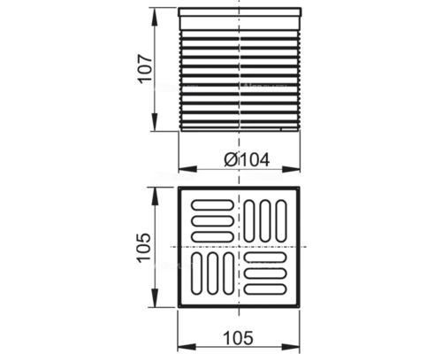 Dessin technique d''un couvercle de regard avec dimensions