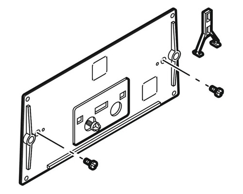 Installationsbox mit Befestigungsmaterial für elektronische Armaturen