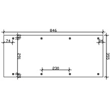 Carport individuel SKAN HOLZ Spessart avec ancre de poteau 355 x 846 cm nature