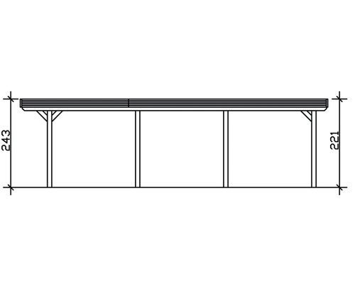 Image d''une structure en bois avec des indications de hauteur