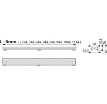 Duschrinnenrost Floor 1150 mm edelstahl matt