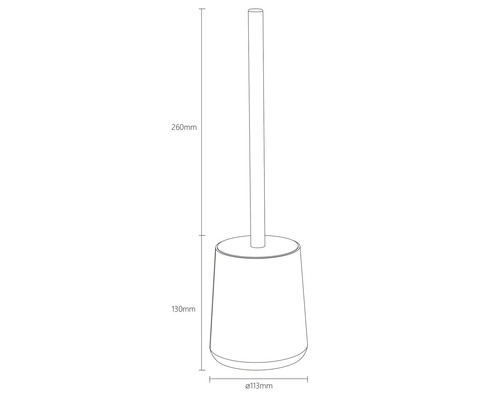 Technische Zeichnung einer WC-Garnitur mit Maßen