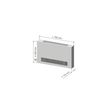 Licon Heat Wandkonvektor KORAWALL Energy WVE mit Ventilator fester Stromanschluss H 450 x L 750 x T 110 mm weiß matt links