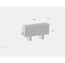Convecteur sur pied Licon Heat KORALINE Basic LKB H 330 x L 600 x p 130 mm blanc