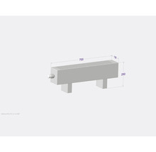 Licon Heat Standkonvektor KORALINE Basic LKB H 250 x L 700 x T 130 mm weiß