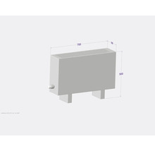 Radiateur avec dimensions 700 x 180 x 500 millimètres