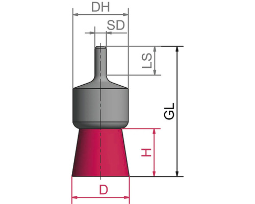 Schéma technique d''un connecteur de câble avec indications de dimensions