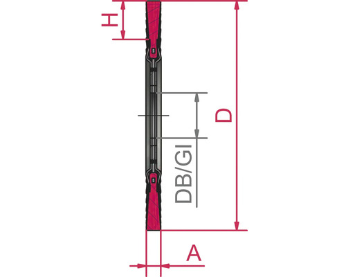 Dessin technique d''un profilé avec indications de dimensions