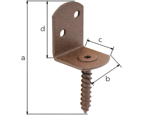 Winkelverbinder mit Schraube zur Befestigung von Holzkonstruktionen