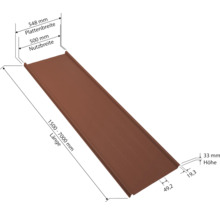 PRECIT Trapezplatte für Dach W33LR Kupferbraun RAL 8004 80mµ Shimoco Beschichtung Fix-Breite 548 mm x Stärke 0,5 mm (Meterware ab 150 bis max. 900 cm)