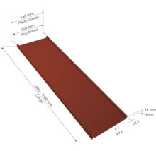 PRECIT Trapezplatte für Dach W33LR Oxidrot RAL 3009 80mµ Shimoco Beschichtung Fix-Breite 548 mm x Stärke 0,5 mm (Meterware ab 150 bis max. 900 cm)