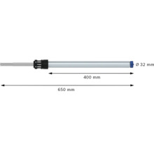 Abbildung eines Bohrers mit den Maßangaben 650 mm Gesamtlänge, 400 mm Arbeitslänge und 32 mm Durchmesser