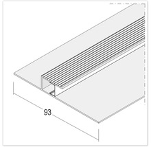 PROTEKTOR LUMINO LED Voutenprofil Alufarben inkl. Kunststoffabdeckung opal für LED-Strips für GK-Platte 12,5 mm 2000 mm x 10 mm