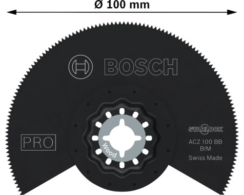 Bosch Sägeblatt ACZ 100 BB für Holz, Durchmesser 100 Millimeter