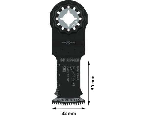 Lame de scie plongeante Bosch pour bois, 32 millimètres de large et 50 millimètres de haut