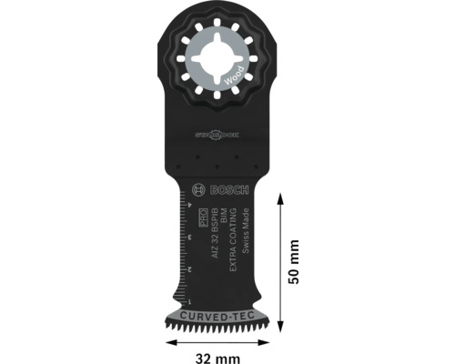Lame de scie plongeante Bosch AIZ 32 BSPIB pour bois, 32 millimètres de large et 50 millimètres de profondeur