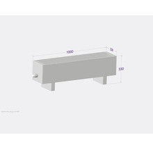 Heizkörper mit Abmessungen 1000 x 230 x 330 Millimeter