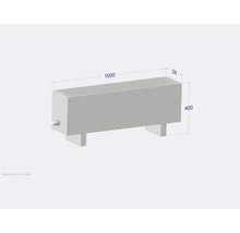 Radiateur avec dimensions 1000 x 230 x 400 millimètres