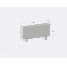 Radiateur avec dimensions 1000 x 500 x 180 millimètres