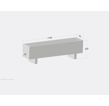 Convecteur sur pied Licon Heat KORALINE Basic LKB H 330 x L 1100 x p 230 mm blanc