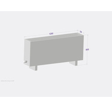 Convecteur sur pied Licon Heat KORALINE Basic LKB H 600 x L 1200 x p 230 mm blanc