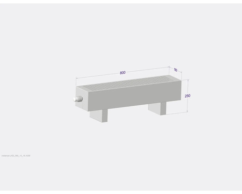 Dessin de produit d''un radiateur avec des dimensions