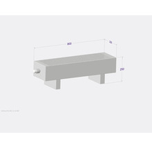 Illustration d''un filtre rectangulaire mesurant 800 x 230 x 250 millimètres.
