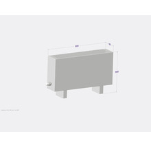 Radiateur à convection avec dimensions 800x180x500 millimètres