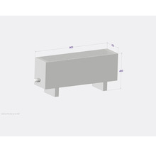 Image d''un radiateur aux dimensions de 900 x 230 x 400 mm