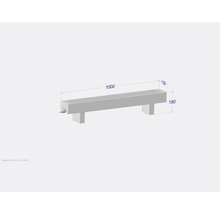 Image d''un modèle de banc de radiateur avec dimensions
