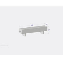 Représentation d''un radiateur avec indication des dimensions