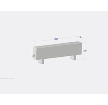 Convecteur sur pied Licon Heat KORALINE Basic LKB H 330 x L 1000 x p 130 mm blanc