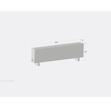 Convecteur sur pied Licon Heat KORALINE Basic LKB H 500 x L 1600 x p 180 mm blanc