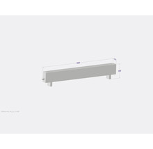 Licon Heat Standkonvektor KORALINE Basic LKB H 330 x L 1800 x T 130 mm weiß