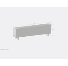 Convecteur sur pied Licon Heat KORALINE Basic LKB H 500 x L 1800 x p 230 mm blanc