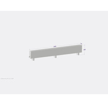 Image d''un radiateur de dimensions 2400 x 400 x 130 mm.