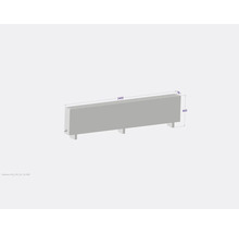 Convecteur sur pied Licon Heat KORALINE Basic LKB H 600 x L 2400 x p 180 mm blanc