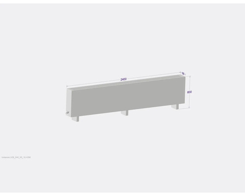 Illustration d''un radiateur avec indications de taille