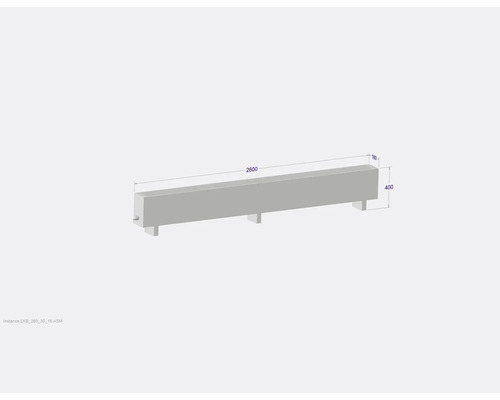 Beton Bordstein mit den Massen 2600x180x400 mm