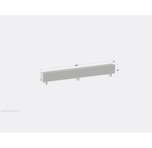 Image d''un banc de jardin en béton aux dimensions de 2800 x 180 x 400 mm