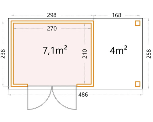 Plan d''un abri de jardin avec dimensions
