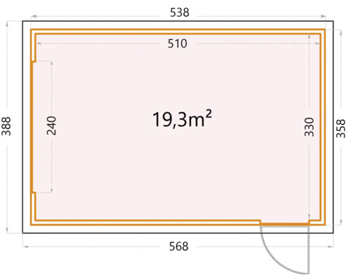 Plan d''un abri de jardin avec porte et dimensions