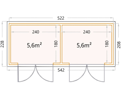 Plan avec dimensions et surfaces