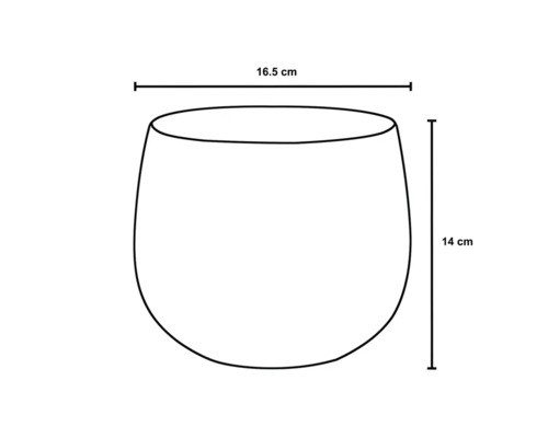 Schéma d''un pot de fleurs avec indication des dimensions