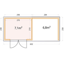 Plan avec dimensions et surfaces des pièces