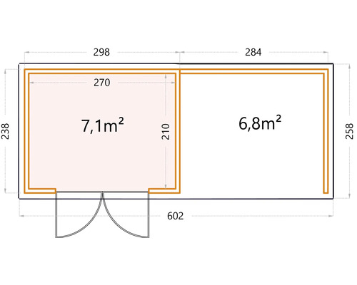 Plan avec dimensions et surfaces des pièces