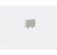 Illustration d''une citerne rectangulaire de dimensions 600 x 150 x 500 mm