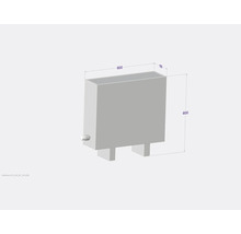 Radiateur avec dimensions 600 x 600 x 180 millimètres