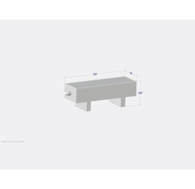 Image d''un radiateur avec les dimensions 700 x 230 x 250 mm.